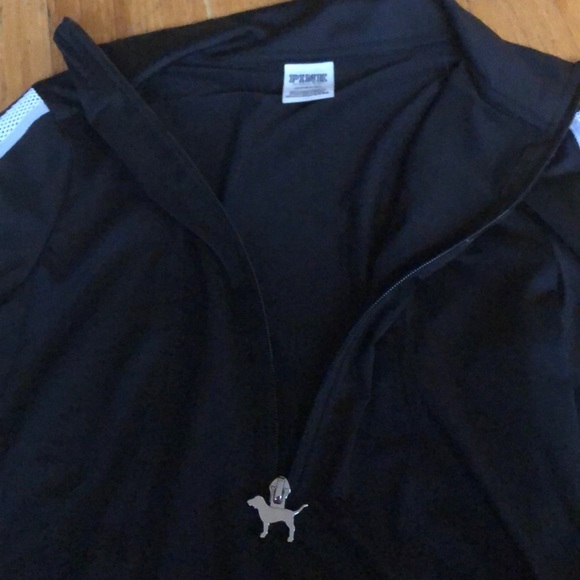 Black PINK Victoria’s Secret pullover with zipper - Picture 3 of 6